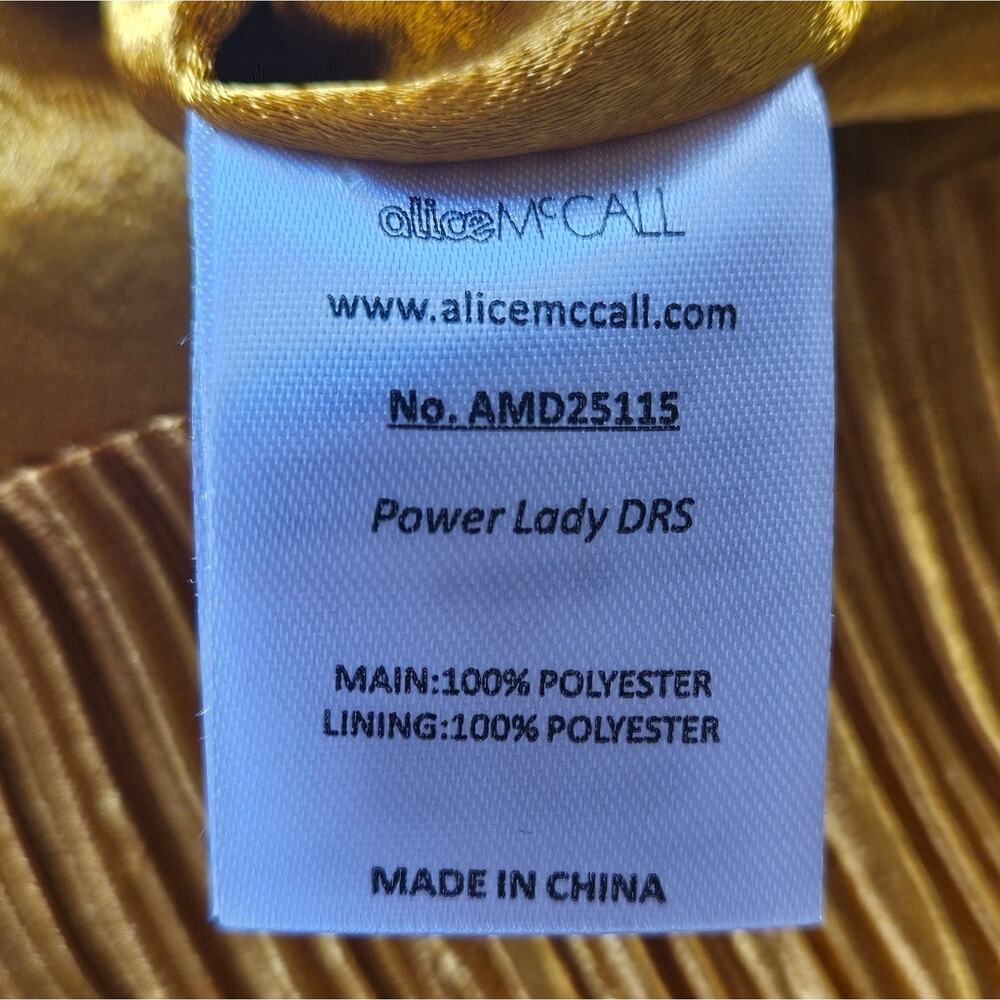 Alice McCall Dress Power‎ Lady Pleated One Shoulder Midi in Sunset Yellow Size 4 - Picture 10 of 14